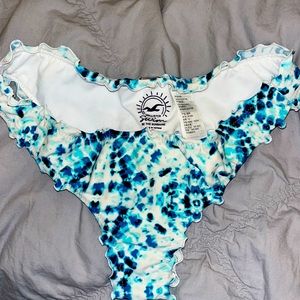tie-die swimsuit bottoms